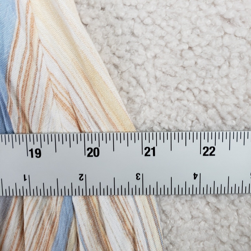Torrid Stripe Gauze Walkthru Maxi Dress Womens 00 M/L Tan Boho Flutter Sleeve - Picture 8 of 10